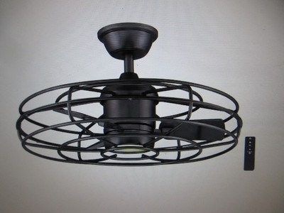 Home Decorators Heritage Point 25 in. Indoor & Outdoor Matte Black Ceiling Fan
