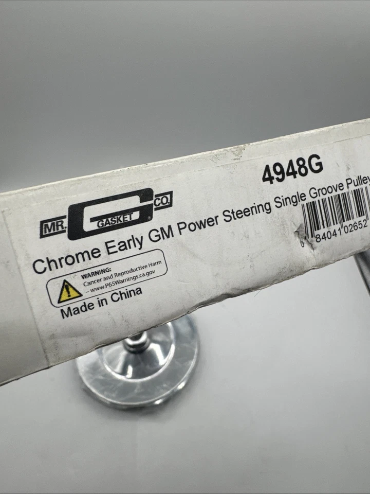 Junta MR. Polea de dirección asistida cromada ranura única para 67-84 GM / Chevrolet Foto 2 de 2