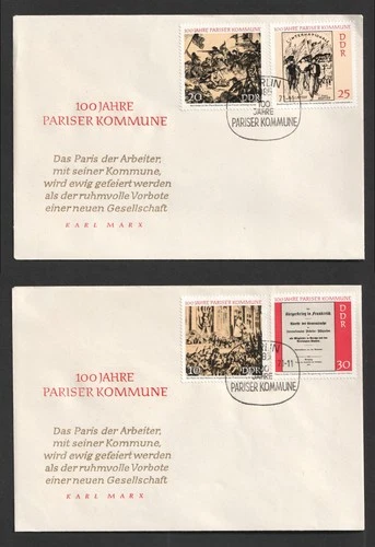1971 Germany DDR Paris Commune Centenary FDC. Berlin First Day Cover