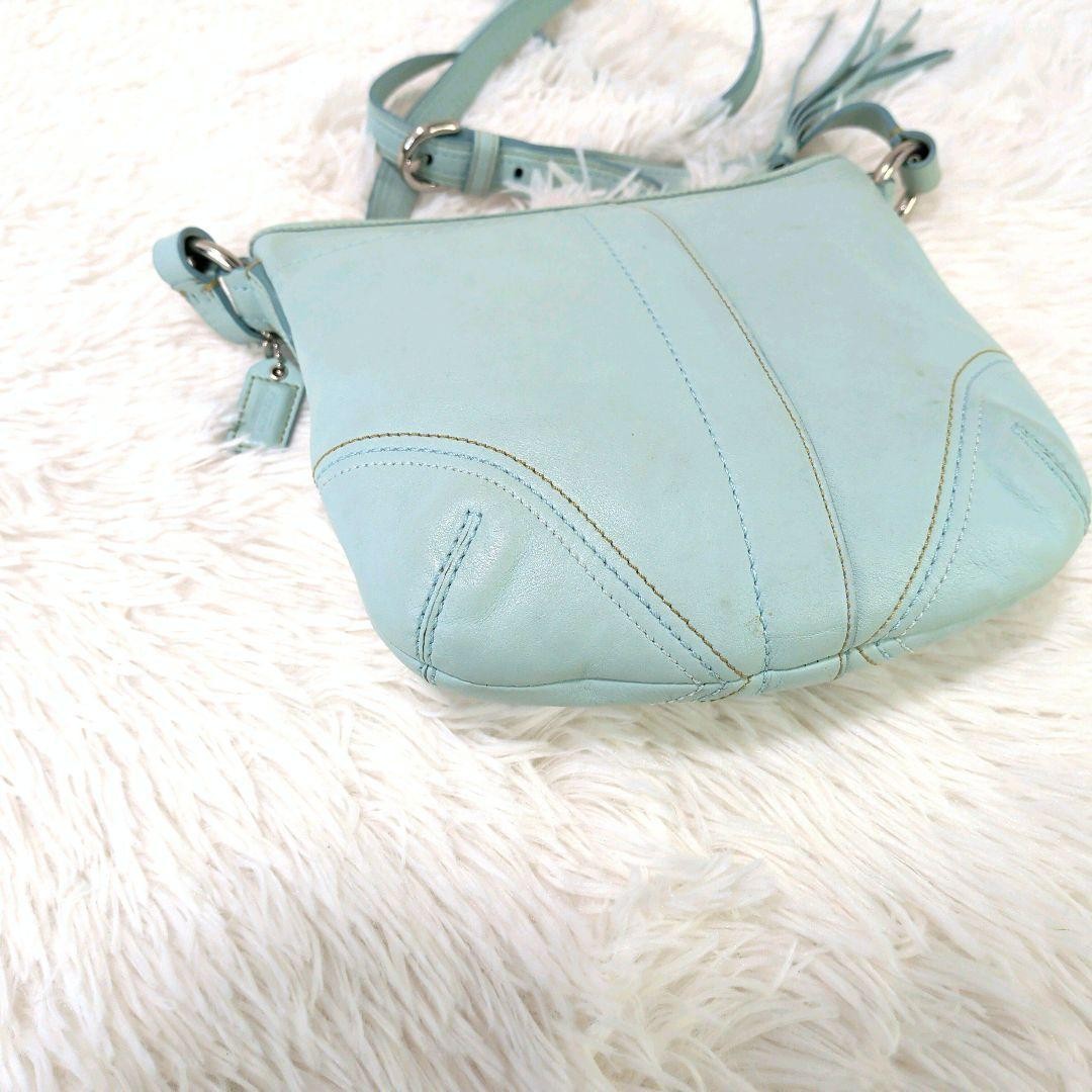 Coach Shoulder Bag Leather Blue Authentic G0204588 thumbnail 21