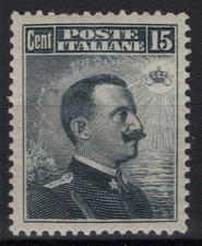 REGNO D'ITALIA 1911 MICHETTI 15 CENTESIMI N.96 G.I MNH** CENTRATO