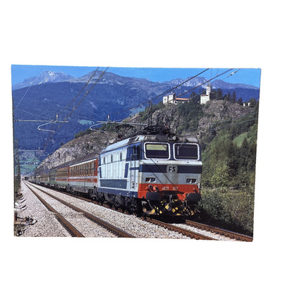 Postkarte Eisenbahn Zug FS E.633.007 Italien Campo di Trens 1987 Ansichtskarte
