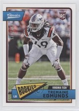 2018 Panini Classics Rookies Blue Back 154/175 Tremaine Edmunds #241 0q1p