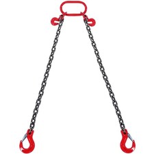Uimoso 5/16" x 6' Chain Sling 2 Legs G80 Lifting Chain with Grab Hooks 6600 lbs