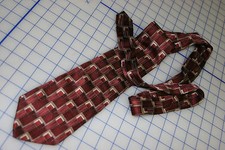 *mens dress tie neck silk imported made in USA stafford reds