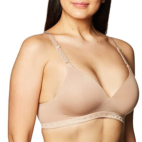 Warner Womens Cloud 9 Wireless Comfort Bra 38B Soft Toasted Almond