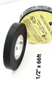 VINYL PVC ELECTRICAL TAPES FLAME RETARDANT 1/2" X 66', 1 ROLL BLACK