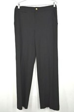 Ralph Lauren Womens Black 2 Button Front Pants Zip Fly Slash Pockets Stretch 8