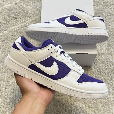 Nike Dunk Low ID White Purple New FN0569-900 - Mens Size 12.5 | eBay