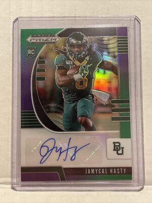 2020 Prizm Draft Picks Jamycal Hasty #243 Purple Green Prizm Rookie Auto #’d/199