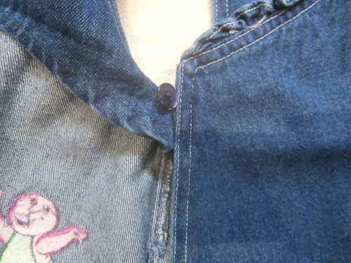 Vintage selten Barney Pullover Jeans Kleid bestickt 2T Lyons EUC - Bild 10 von 12