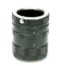 Unbranded Three Close-Up Extension Tubes 1, 2 & 3 For Micro 4/3 M4/3 Cameras.