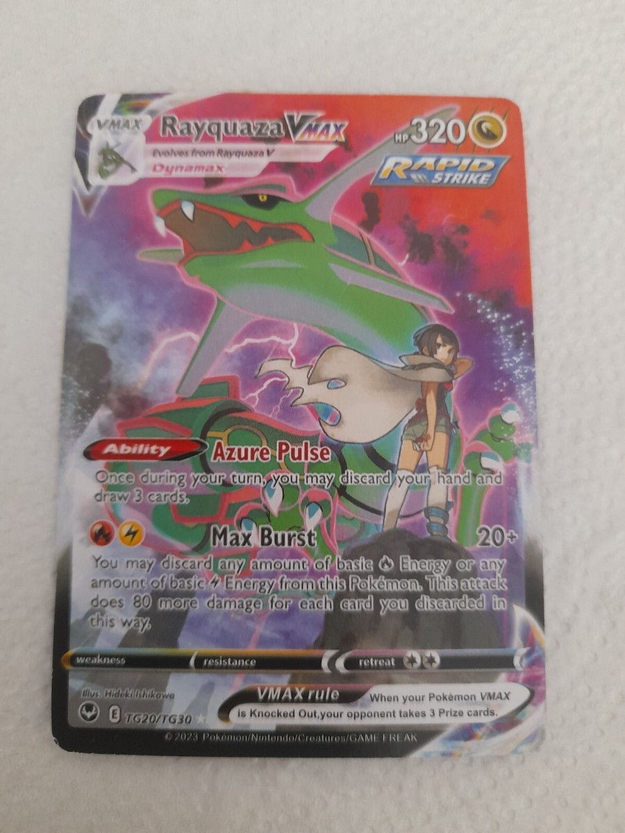 Rayquaza vmax pokemon card rapid strike | eBay UK