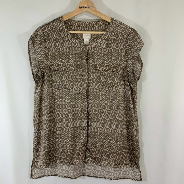 Chico’s lightweight top / Chicos size 1 / Medium Summer eBay