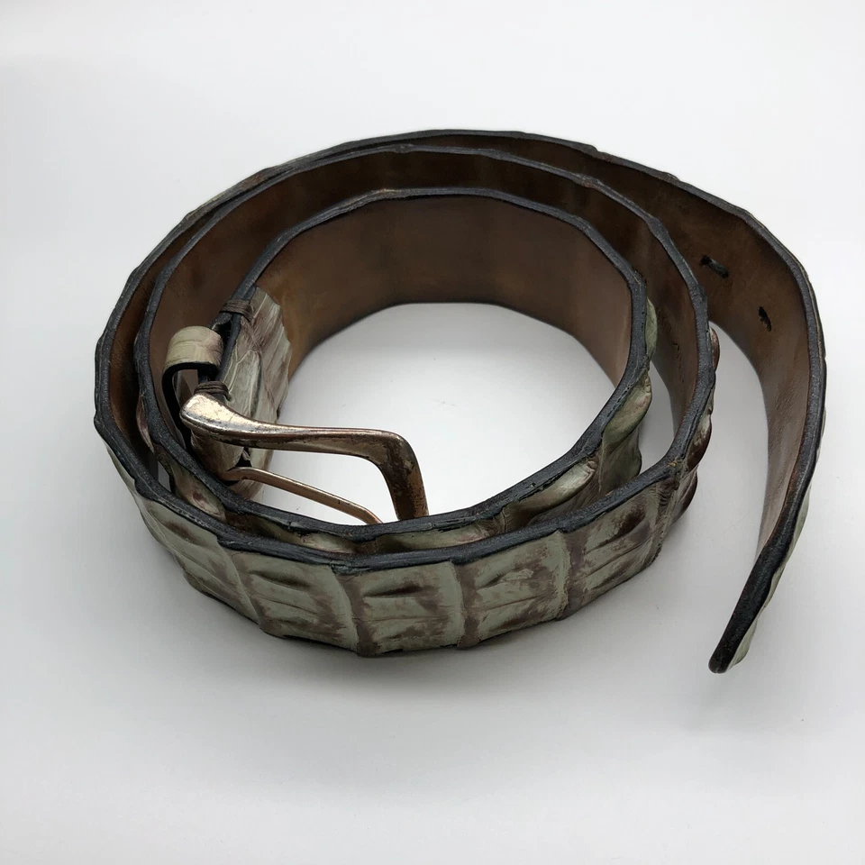 Пояс мужской Fausto Colato Milano 5144 многоцветный размер 100 крокодиловая кожа сделано в Италии - Изображение 2 из 4