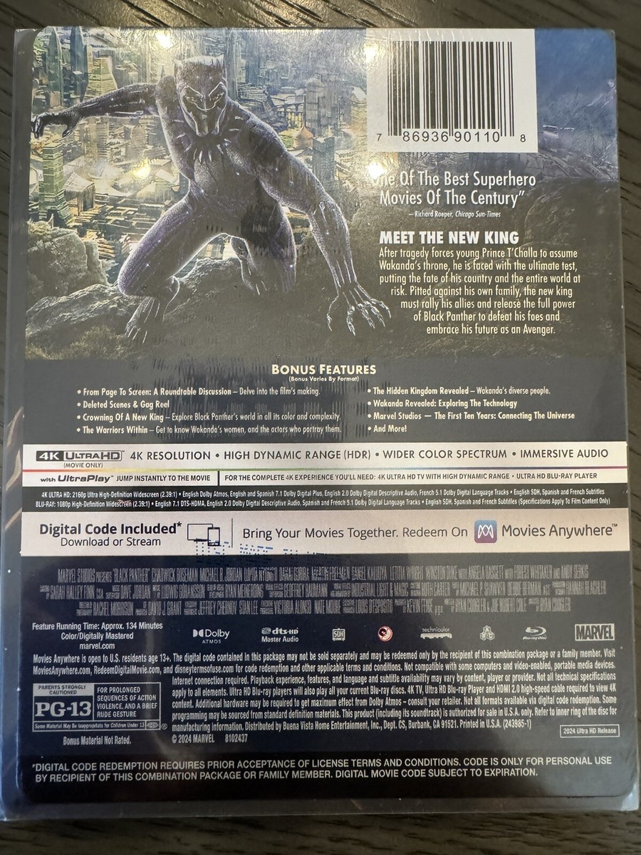 Black Panther 4K Mondo Steelbook ( 4K UHD + Bluray + Digital) | eBay