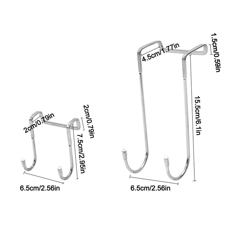 Heavy Duty Double SShaped Hook Metal Over The Door Hook for Kitchen Bathroom eBay