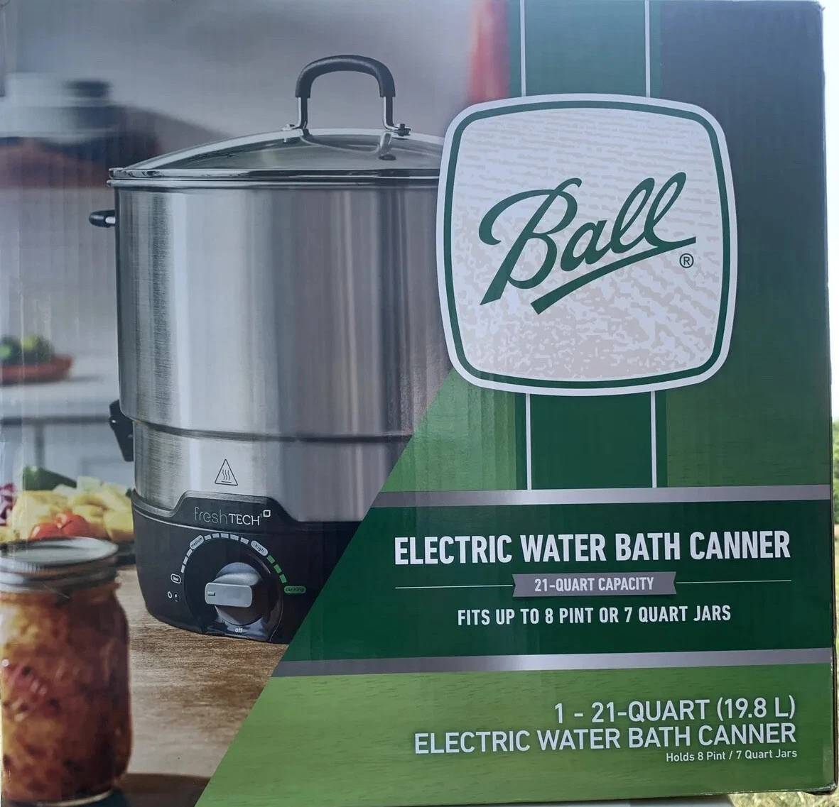 Ball Fresh Tech Water Bath Canner + Multi-Cooker, Electric, 21 Quart