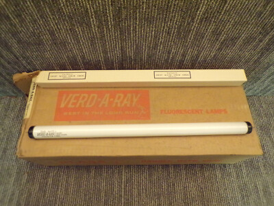 Vtg Phillips Verd-A-Ray L206 F15T8-CW Cool White Tube T8 Bulb 15 Watt USA Made