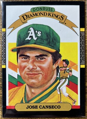 JOSE CANSECO 1987 DONRUSS DIAMOND KINGS #6 OAKLAND ATHLETICS BASH BROTHER!