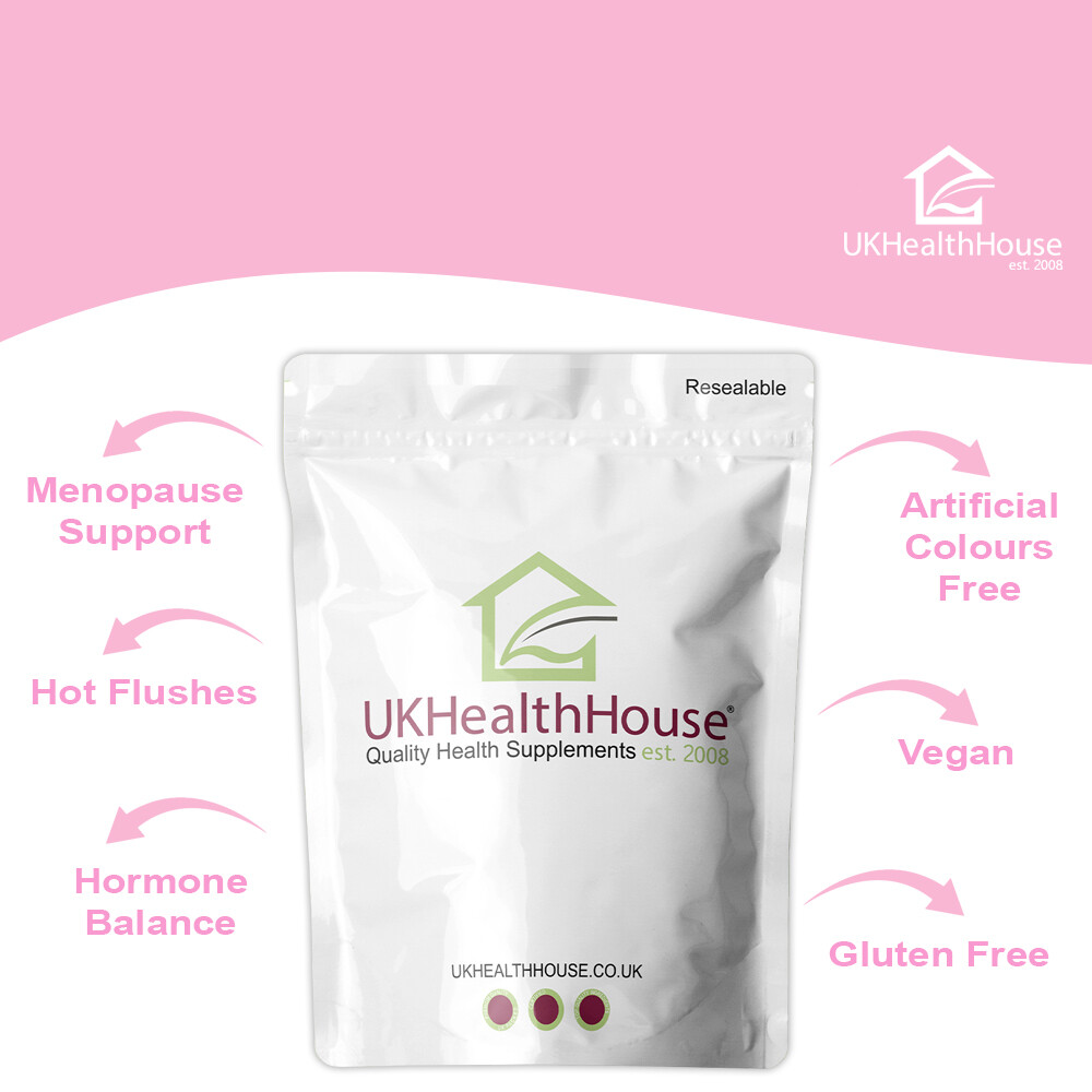 Red Clover Extract 1000mg Tablets Menopause, Hot Flushes, Hormone