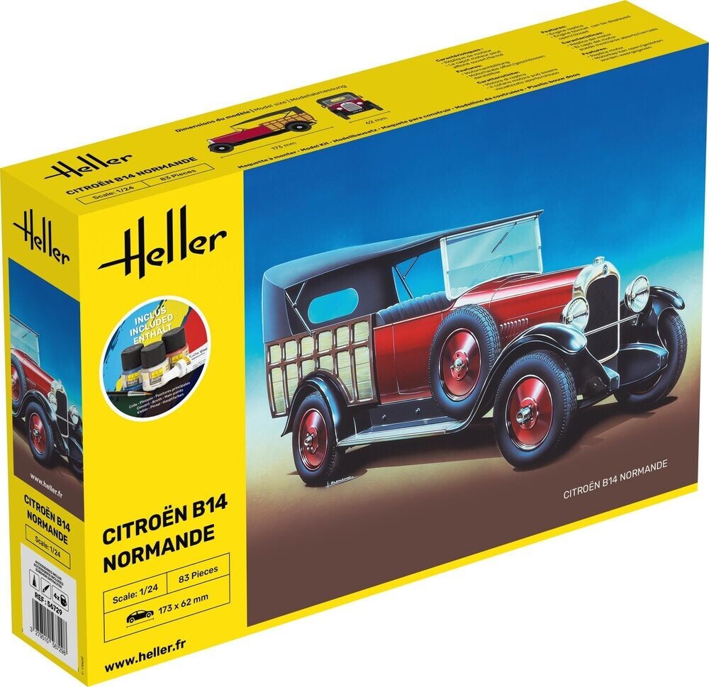 Maquette Citroën B14 Normande 1/24 Heller moulage de précision pour collectionneur