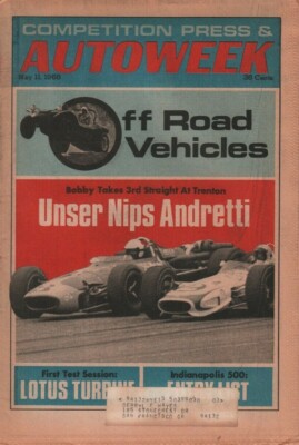Autoweek May 11 1968 David Phipps Jim Malloy Dave overpeck w/ML 032619DBE