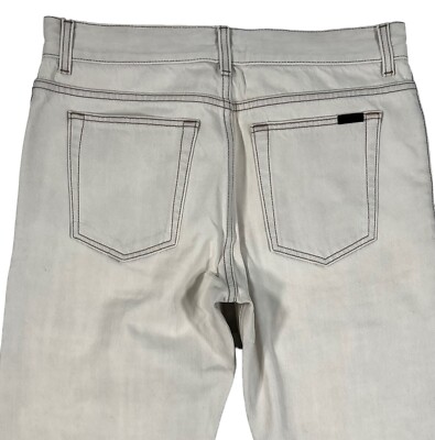 Saint Laurent Gray Off White Jeans Size 32 Made in Italy | eBay