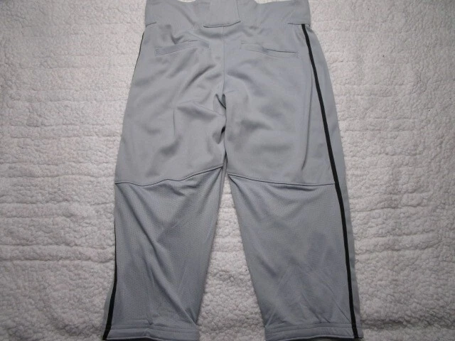 Nike Boys Large Vapor Select High Baseball Pants Gray Black