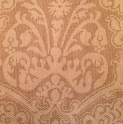 CLARENCE HOUSE Auguste Natural Linen Natural White Arabesque Remnant New