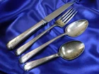 WALLACE RHYTHM STERLING SILVER YOUTH SET & BABY SPOON - GOOD CONDITION MTS