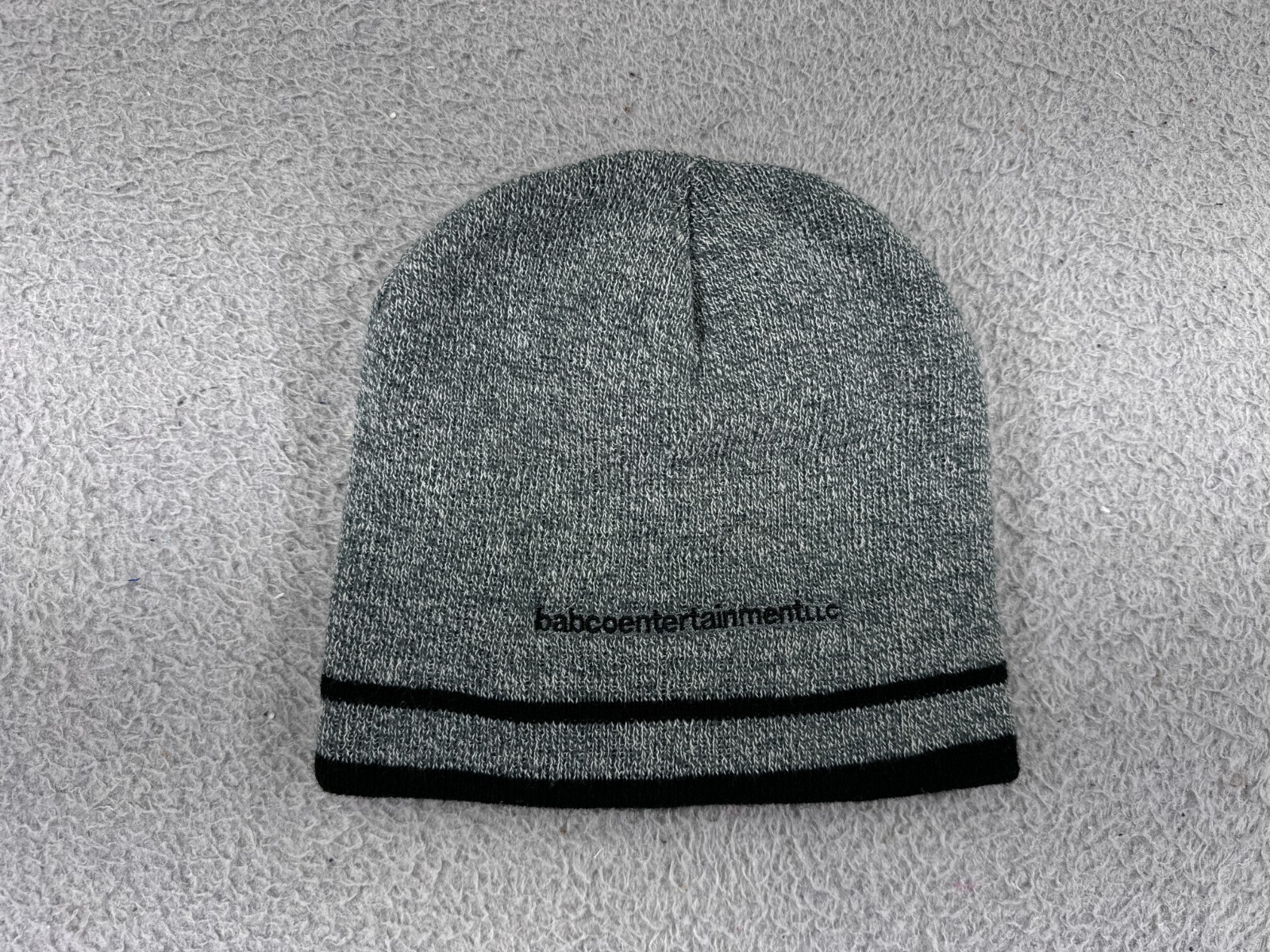 Gray Black Acrylic Knit Beanie Toque for Adults One Size by babcoentertainment-image