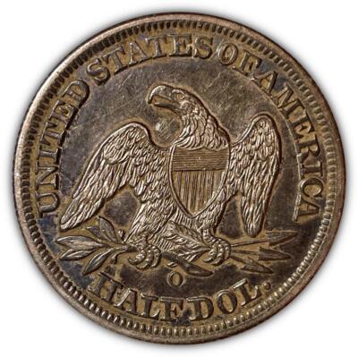 1857-O Seated Liberty Half Dollar Almost Uncirculated AU+ Coin