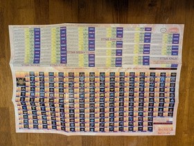 Dragon Warrior IV Nintendo NES Fldble Poster Monster Weapons Chart Insert ONLY