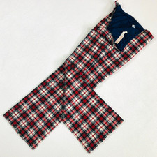 Vintage 60s Pendleton Wool Plaid Pants Wide leg Back-zip Lined Women M Waist 28