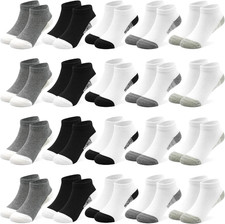 20 Pairs Boys Ankle Socks, Unisex Low Cut School Socks Ages 1-14 | Value Bulk Pa