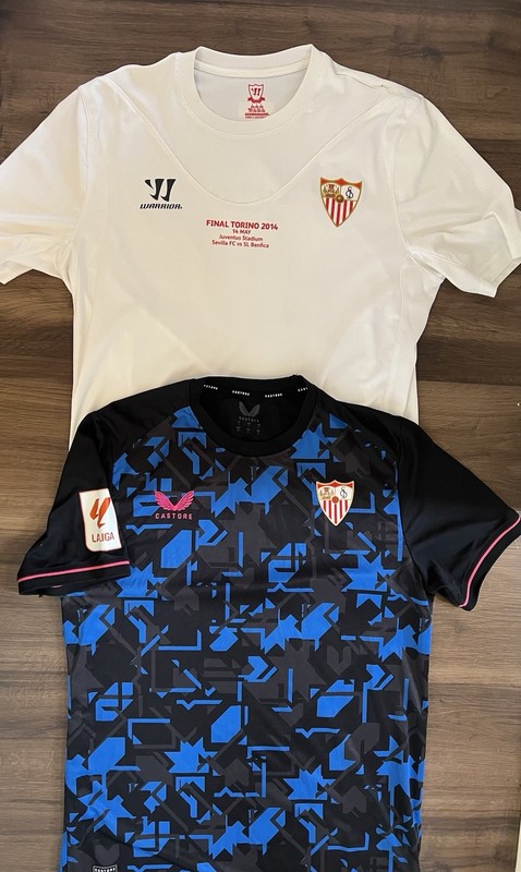 Sevilla FC 2 jerseys Bundle  2014 & 2024 Large Rare
