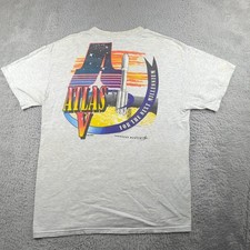 VTG Lockheed Martin T Shirt Mens L Gray Heather Atlas V Rocket Launch System