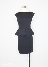 Alice & Olivia “Employed” Black Peplum Dress - Womens US S