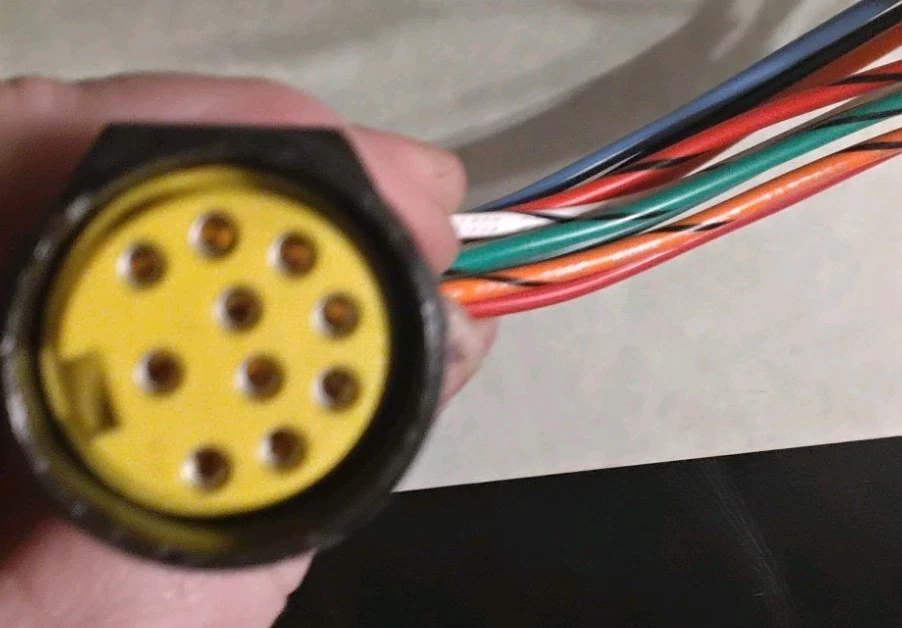 CABLE ASSEMBLY 12" PIGTAIL  16 AWG CIRCULAR 10 POSITION FEMALE MINI-CHANGE -NEW - Image 3 of 4