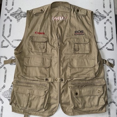 CANON EOS PROFESSIONAL Photography Camera Utility Vest XL Tan