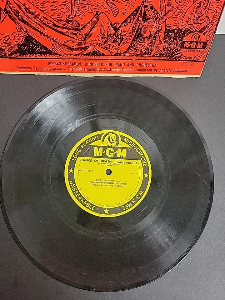 Satanic Record Liszt Dance Of Death Jacquinot Philharmonia London Fistoulari 10" Foto 3 de 4