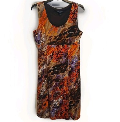 Vibrant Snake Pattern Perceptions Shift Dress Size- L