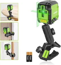 Laser Level with Clamp,  98Ft Self Leveling Laser Level Green Line Laser Cross L