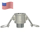 3/4" 0.75 in Type B Camlock Female to Male NPT Stainless Steel 304 Pipe Fitting