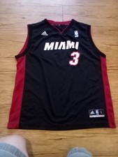 Adidas NBA Miami Heat 3 Wade Youth Kids Size Youth L Jersey
