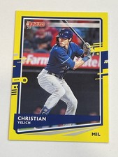 2020 Donruss Baseball Yellow #110 - Christian Yelich - Milwaukee Brewers