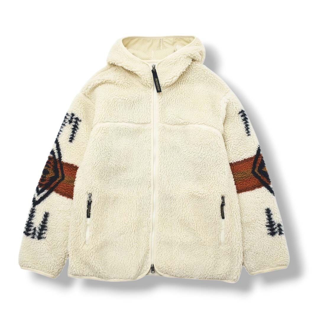 Pendleton Native Pattern Fleece Hoodie Zip Jacket… - image 3