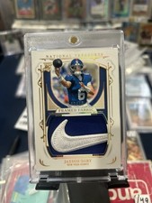 2025 Panini National Treasure Jaxson Dart framed fabric Nike Swoosh /10 Giants