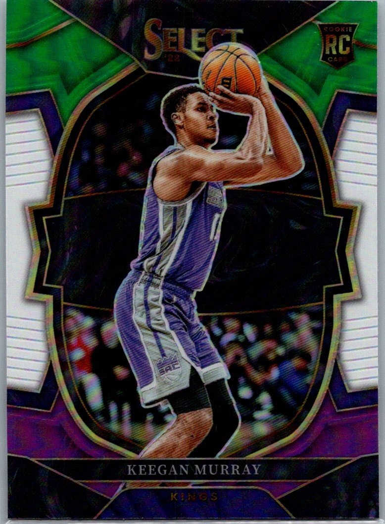 2022-23 Panini Select #81 Keegan Murray Green White Purple Prizms